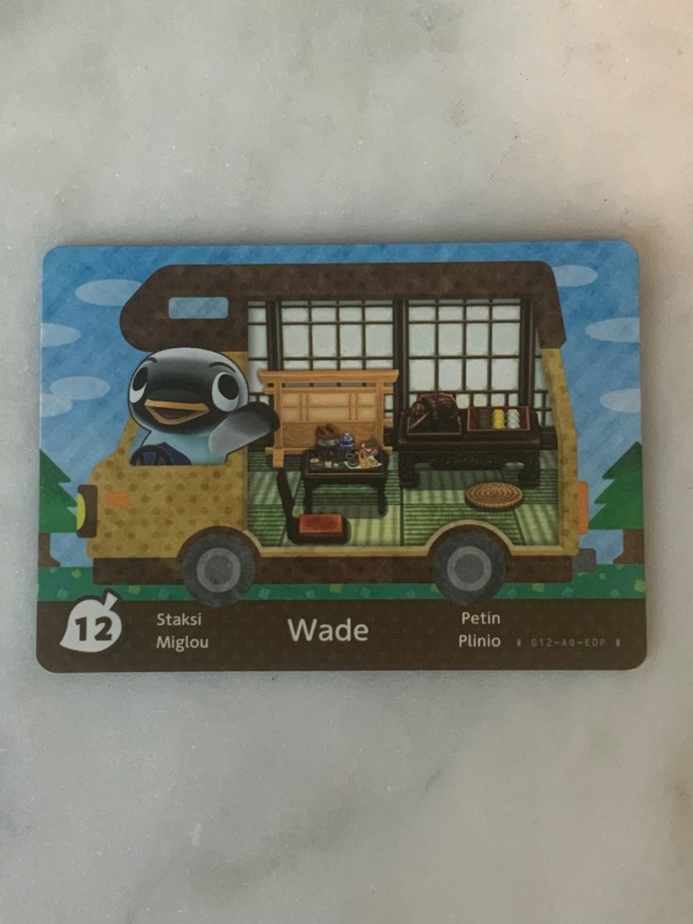 Animal Crossing Welcome Home Amiibo card RV Wade 12 series mint new unscanned